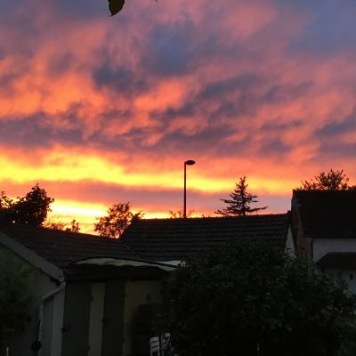 Ciel en feu un soir d automne à Pazy